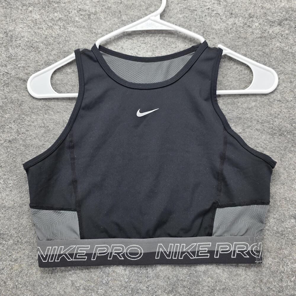 Nike Sports Bra Womens S Black Racerback Dri-FIT Nike Pro Medium Support